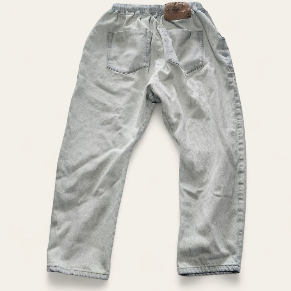 OneTeaspoon Shabby Shakers Relaxed Drop Crotch Jeans Small Light‎ Blue Acid Wash